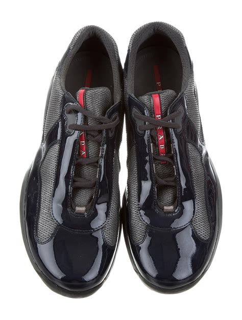 mens patent leather prada sneakers|Prada patent leather sneakers men.